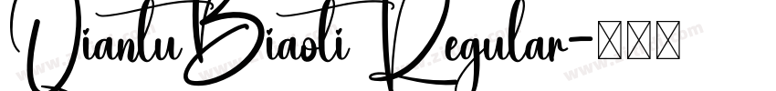 QiantuBiaoti Regular字体转换